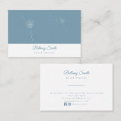 Visitekaartjes | Dandelion (Blauwgroen) (Voorkant / Achterkant)