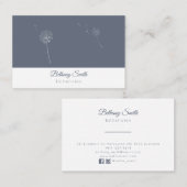 Visitekaartjes | Dandelion (houtskool) (Voorkant / Achterkant)