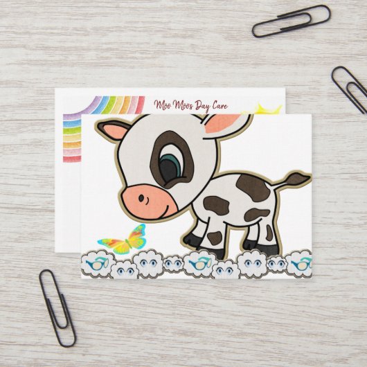 Visitekaartjes, Day Care Koe Visitekaartjes (Voorkant / Achterkant in situ)