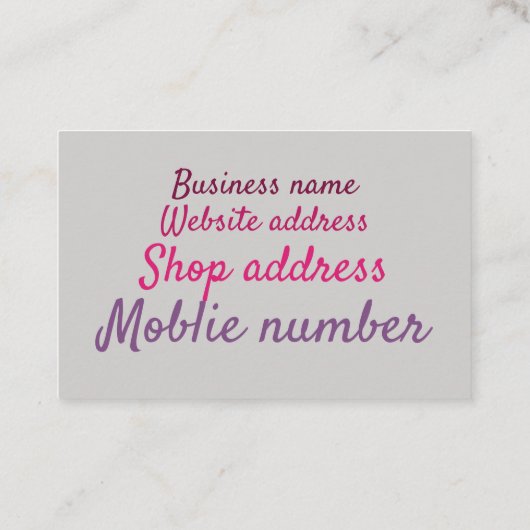 Visitekaartjes - De Cake Makers Design2 (Achterkant)