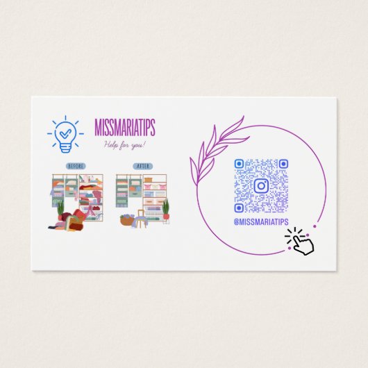 Visitekaartjes: de kaart van het grootteprofiel, 3 (Voorkant)