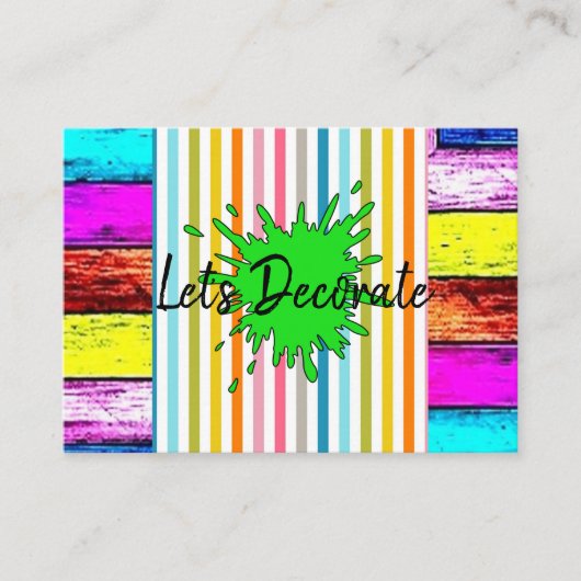 Visitekaartjes, decorterende streep visitekaartje (Voorkant)