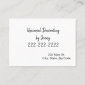 Visitekaartjes, decorterende streep visitekaartje (Achterkant)