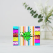 Visitekaartjes, decorterende streep visitekaartje (Staand voorkant)