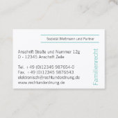 Visitekaartjes discrete waterverven (Voorkant)