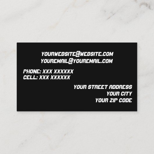 visitekaartjes DJ / Muziek (Achterkant)