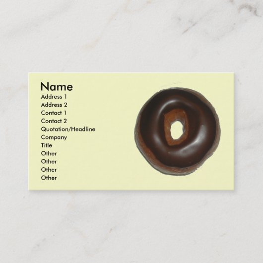 Visitekaartjes donut (Voorkant)