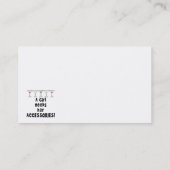 VISITEKAARTJES - EEN MEISJE HEEFT HAAR ACCESSOIRES (Achterkant)