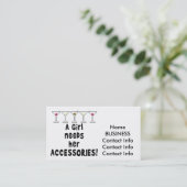 VISITEKAARTJES - EEN MEISJE HEEFT HAARE ACCESSOIRE (Staand voorkant)