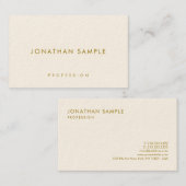 Visitekaartjes Elegant Gold Text Modern Luxury (Voorkant / Achterkant)