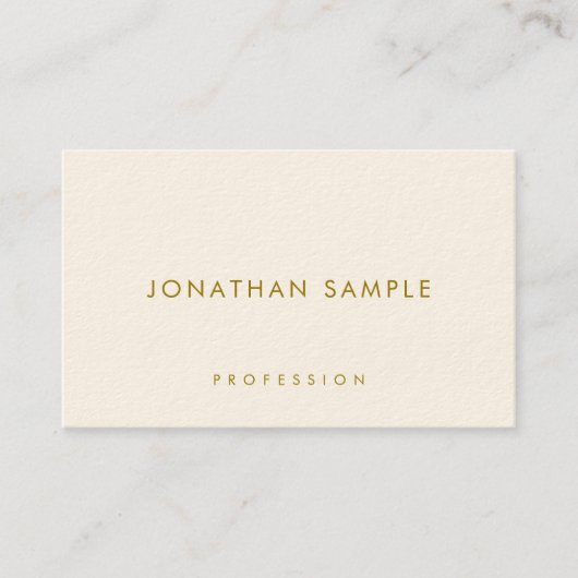 Visitekaartjes Elegant Gold Text Modern Luxury (Voorkant)
