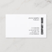 Visitekaartjes Elegant Modern Black White (Achterkant)