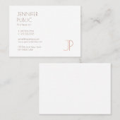 Visitekaartjes Elegant Moderne Monogram Sjabloon (Voorkant / Achterkant)