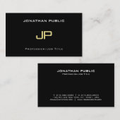 Visitekaartjes Elegant Monogram Modern (Voorkant / Achterkant)