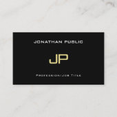 Visitekaartjes Elegant Monogram Modern (Voorkant)