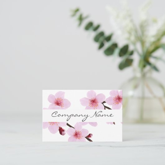 Visitekaartjes - Elegant Sweet Cherry Blossom (Staand voorkant)