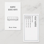visitekaartjes "Essential Bus Hire" (Voorkant / Achterkant)