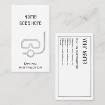 visitekaartjes "Essentiële" duikinstructeur