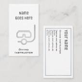 visitekaartjes "Essentiële" duikinstructeur (Voorkant / Achterkant)