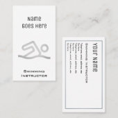 visitekaartjes "Essentiële" zweminstructeur (Voorkant / Achterkant)