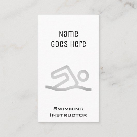 visitekaartjes "Essentiële" zweminstructeur (Voorkant)