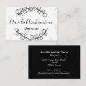 Visitekaartjes - Eucalyptus Wreator B/W (Voorkant / Achterkant)