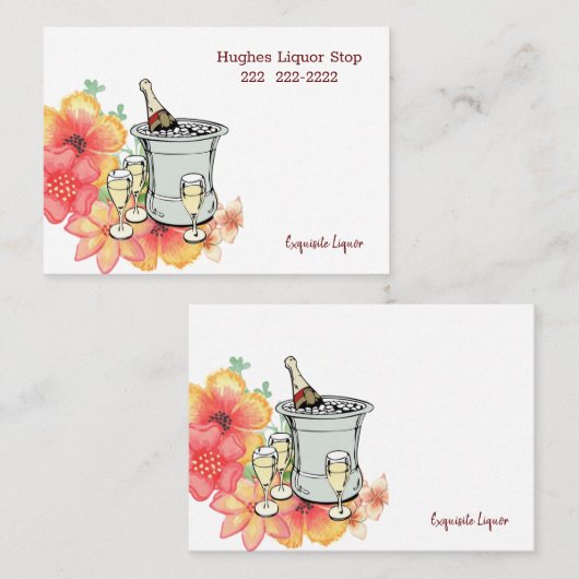 Visitekaartjes, Exquisite Liquor Store Visitekaartje (Voorkant / Achterkant)