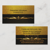 Visitekaartjes - Fancy zwart en goud - modern (Voorkant / Achterkant)