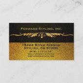 Visitekaartjes - Fancy zwart en goud - modern (Achterkant)