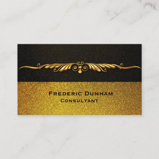 Visitekaartjes - Fancy zwart en goud - modern (Voorkant)