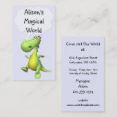 visitekaartjes : Fantasy Whimsical Flying Dragon (Voorkant / Achterkant)