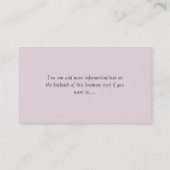 Visitekaartjes: Floral Heart Cross Visitekaartje (Achterkant)