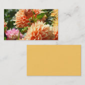 Visitekaartjes Floral Oranje Dahlia Flowers (Voorkant / Achterkant)