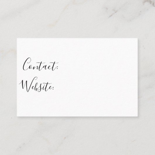 Visitekaartjes - Floral Wreatdesign2 (Achterkant)