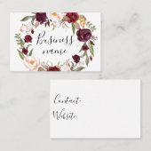 Visitekaartjes - Floral Wreatdesign2 (Voorkant / Achterkant)