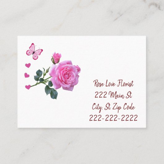 Visitekaartjes, Florist Floral Visitekaartjes (Achterkant)