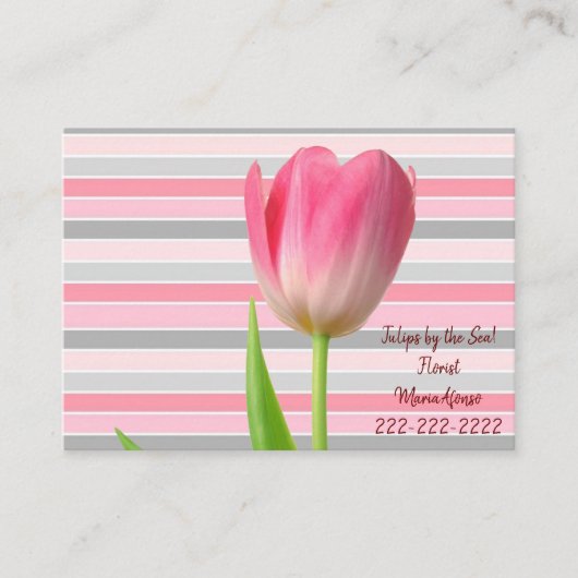 Visitekaartjes, Florist FlowerStripe-Visitekaartje Visitekaartje (Voorkant)