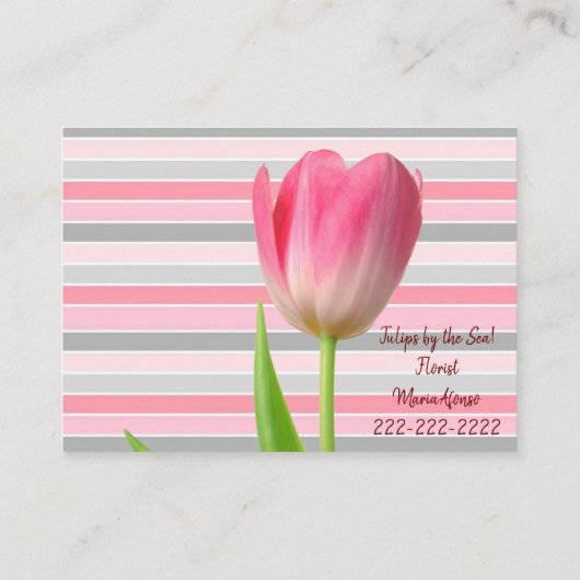 Visitekaartjes, Florist FlowerStripe-Visitekaartje Visitekaartje (Achterkant)