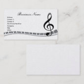 Visitekaartjes G-Clef en Muzieknoten (Voorkant / Achterkant)