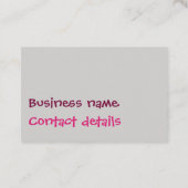 Visitekaartjes - gebakken koekjes en koekjes (Achterkant)