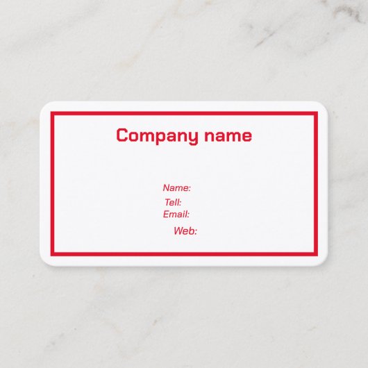 Visitekaartjes Gepersonaliseerd (Voorkant)