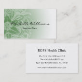 VISITEKAARTJES geregistreerd zurenventilator (Voorkant / Achterkant)