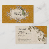 visitekaartjes - Gold Peacock & Etchings (Voorkant / Achterkant)