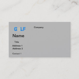 Visitekaartjes GOLF-ONTWERP