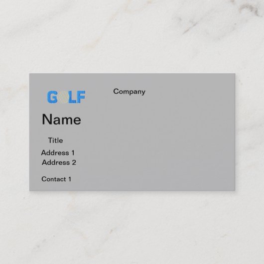 Visitekaartjes GOLF-ONTWERP (Voorkant)