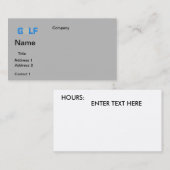 Visitekaartjes GOLF-ONTWERP (Voorkant / Achterkant)