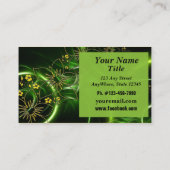 Visitekaartjes Groene gele zwarte kaart aanpassen (Achterkant)