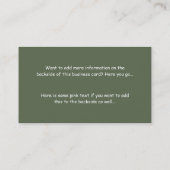 Visitekaartjes groenten (Achterkant)