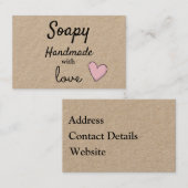 Visitekaartjes - handgemaakt met liefde (Voorkant / Achterkant)