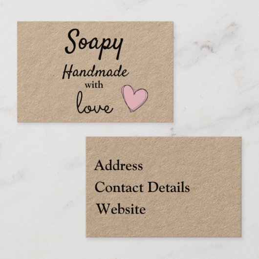 Visitekaartjes - handgemaakt met liefde (Voorkant / Achterkant)